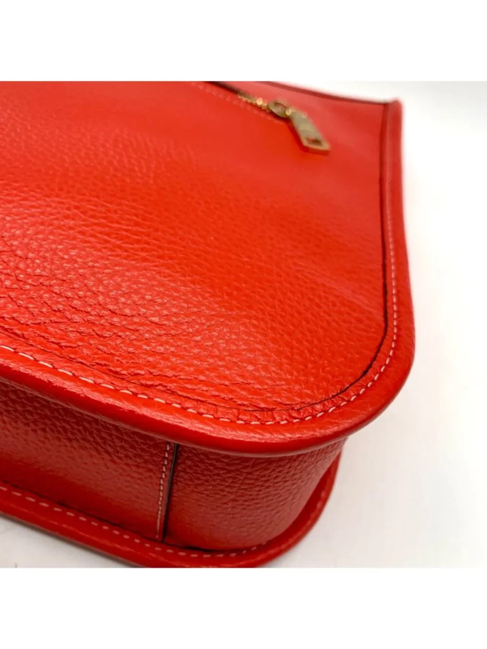 Coach Red Pebbled Leather Dempsey File Bag-CA290